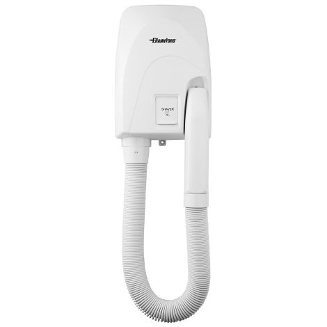 Dianhydro – Sèche-cheveux mural électrique 2 vitesses – ABS blanc – Tuyau résistant aux déchirures – Puissance 500-1000W – Séchage rapide en 15 min