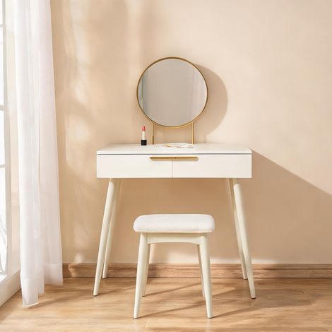 Coiffeuse blanco en melamina Madera de Caucho 80 x 40 x 123 cm (1/5)
