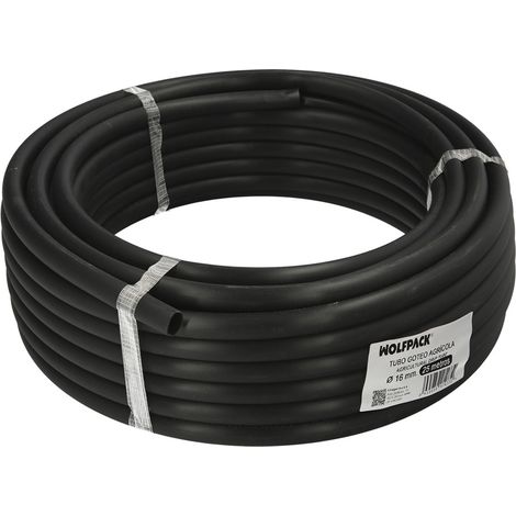 Tuyau d'irrigation goutte à goutte Ø 16 mm. Épaisseur du tube 1,2 mm. Usage agricole 25 mètres