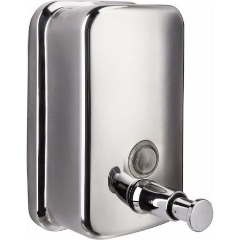 AGE Distributeur de savon en acier inoxydable mural salle de bain cuisine bote à savon htel htel restaurant désinfectant pour les mains bouteille 500 ml (1/5)