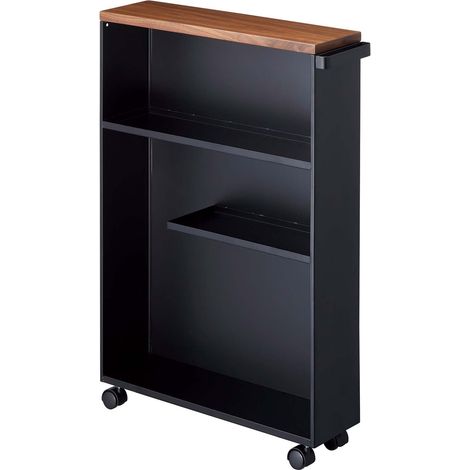 Etagère de toilette sur roulettes métal et bois Slim (1/5)