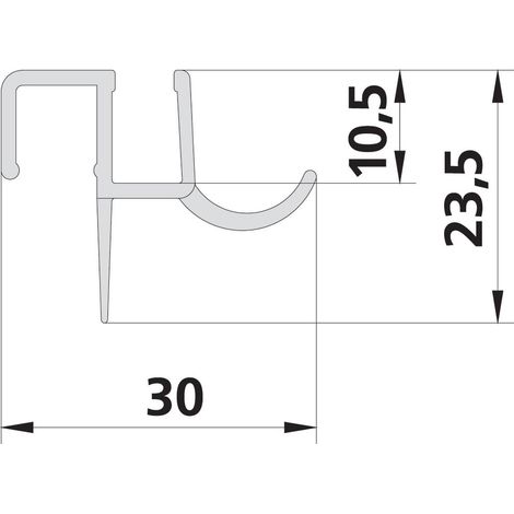 Kermi Dichtleiste 5500 08A x1, 5525, 985mm, kürzbar, mit Wasserabpralleffekt, 2535894