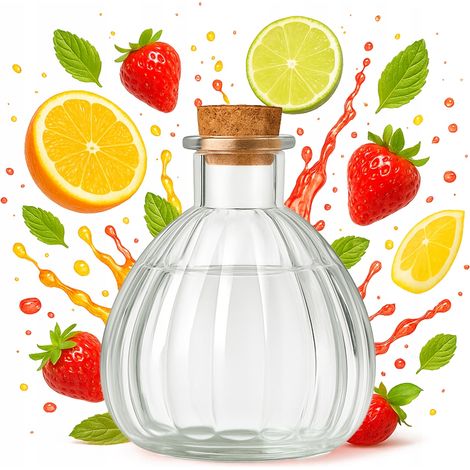 VENEDIG Glasflasche 250ml Karaffe für Wasser, Saft, Alkohol, Liköre, Olivenöl, Wein (1/5)