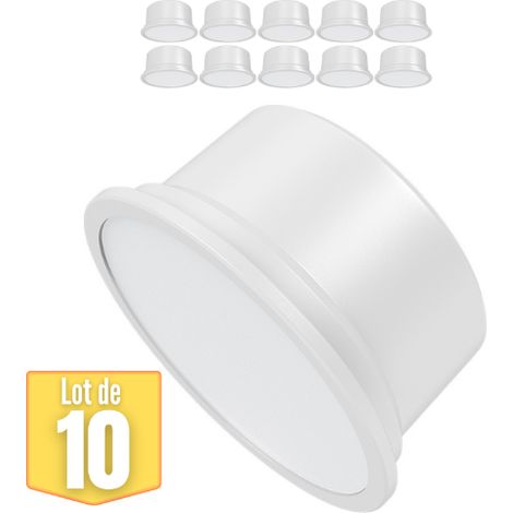 Lot de 10 modules LED 5W, GU10, MR16, 4000K, 430lm, 110°, pour spots encastrables (1/5)