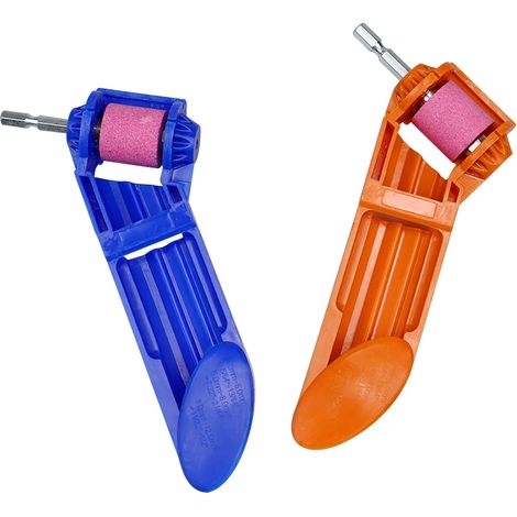Afilador de muelas abrasivas, herramienta manual, juego de brocas para taladro de uñas, afilador para taladro paso a paso, accesorios, 1 pieza (azul)