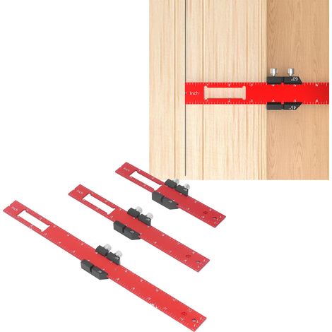 Positionier- und Winkelmarkierungslineal für die Holzbearbeitung, aus Aluminiumlegierung, in 3 Teilen. (1/5)