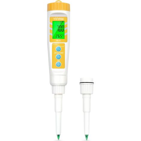 pH Mètre Alimentaire avec Sonde de pH Remplaçable Supplémentaire, Testeur de pH Numérique pour Levain et le Pain, Testeur de pH Alimentaire pour Viande, Mise en Conserve, Fromage, l'eau (1/5)