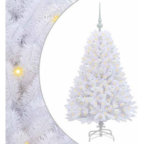 Sapin de Noël artificiel, à branches mobiles, blanc, 120 cm (1/5)