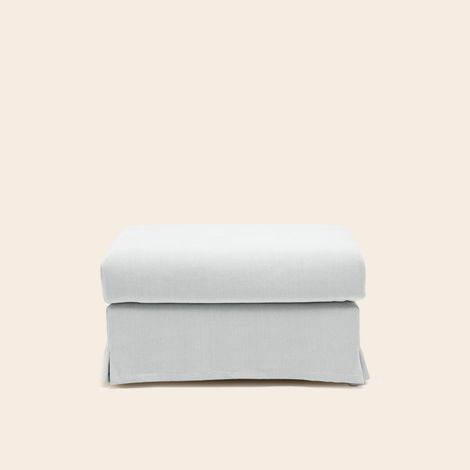 Pouf en Revêtement en tissu naturel CLARIBEL