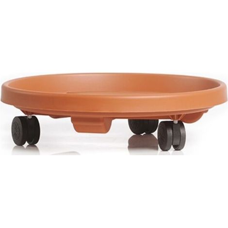 Support en terre cuite Prosperplast sur roulettes 30 cm