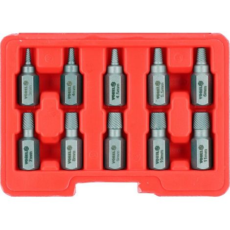 Mamuth Wild Nature Juego de 10 destornilladores – Herramientas precisas para hexágono interior dañado, torx, spline, 1/8" a 13/32"