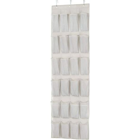 Schuh-Organizer für die Tür, 24 Fächer, mittlere Größe, weiß (1/4)