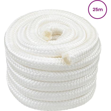 Maison Exclusive - Bootsseil 3 mm 25 m Volles Weiß PP (1/5)