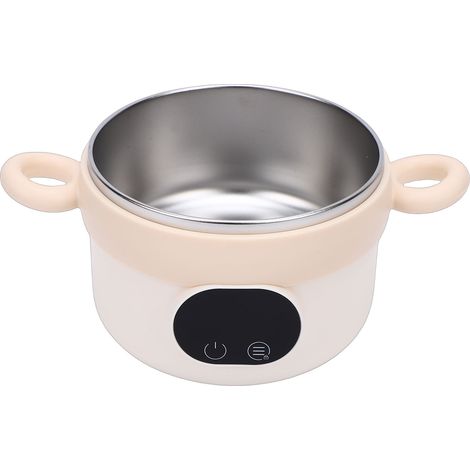 Boîte à déjeuner électrique en acier inoxydable 304, bol chauffe-plats isolé sans fil, grande capacité de 470ML, crème sans eau nécessaire