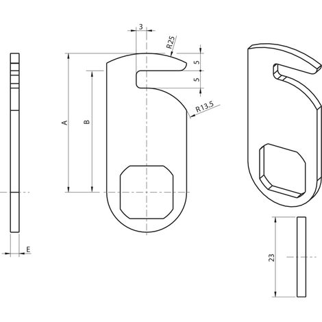 Meccanismo di chiusura Ronis 911-17 altezza 23 mm configurazioni