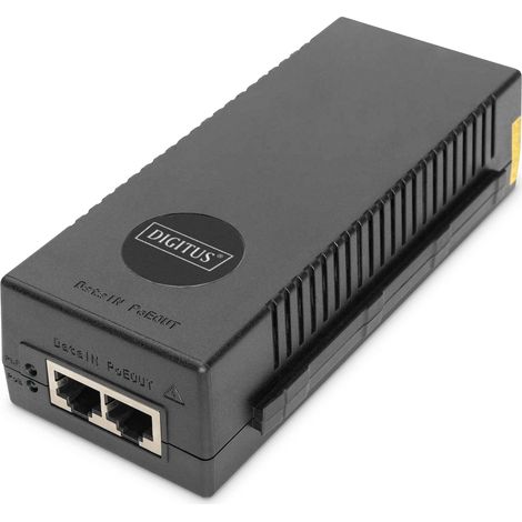 10 Gigabit Ethernet PoE+ Injektor, 802.3at, 30 W, PoE-Injektor Stromquelle: Steckdose