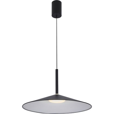 Lampada sospensione cono nero LED 16W Sardena Italux