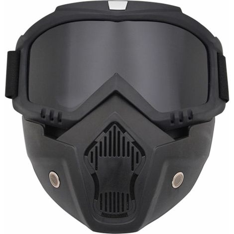 Green Mobility-Lunettes, masque, lunettes toutterrain, lunettes de moto,gris gris (1/5)