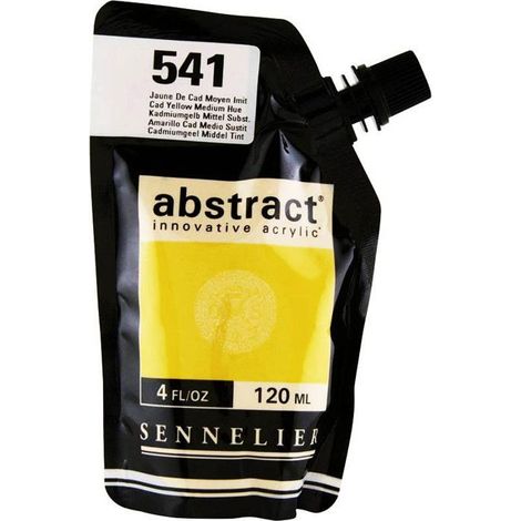Peinture Acrylique - Sennelier - Abstract - 120ml - Satin - Jaune Cadmium Moyen (1/3)