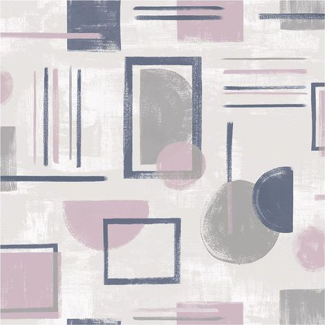 Holden Decor Nordic Geo Pink Wallpaper Abstract Geometric Shapes Paste The Wall