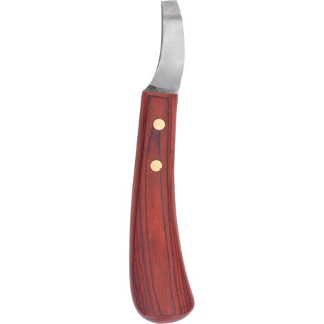 Coltello per zoccoli, coltello per rifilare gli zoccoli a doppia lama con manico in legno, strumento da maniscalco antiscivolo, forbici ovali per la cura degli equini, taglia zoccoli multiuso