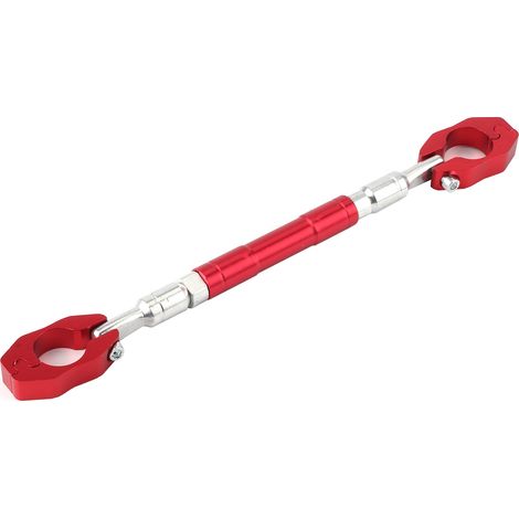 Barre stabilisatrice renforcée réglable pour guidon de moto 7/8 pouce, en alliage d'aluminium CNC, universelle, rouge (1/5)