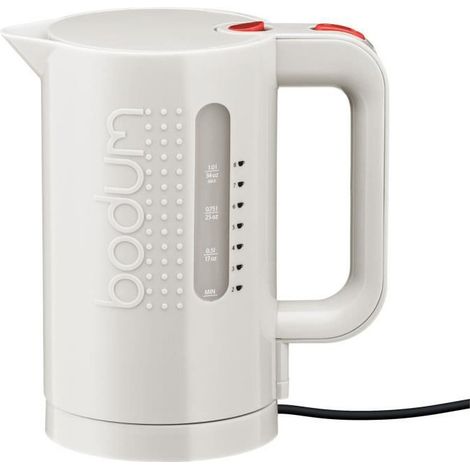 Bouilloire électrique - BODUM - BISTRO - 1300 W - 1 L - Socle 360° - Blanc (1/3)