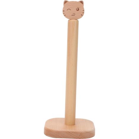 Portarotolo di carta igienica in legno, autoportante, accessorio da bagno. (1/5)