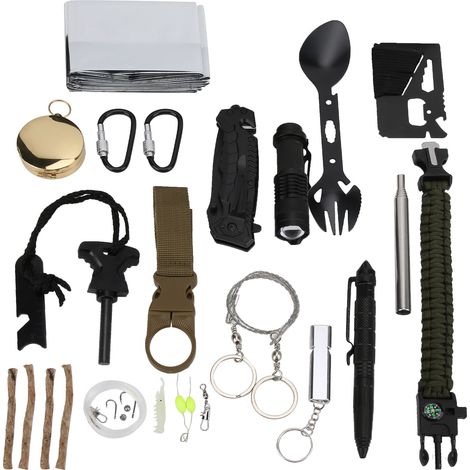 30-in-1-Notfallset für Outdoor-Aktivitäten und Camping, Wandern (1/5)