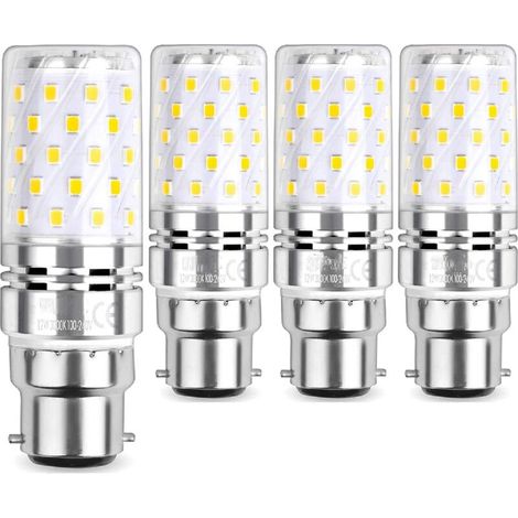 LED Ampoule à Maïs 12W, 100W Équivalent Ampoules à Incandescence, B22 Casquette Baïonnette, 3000K Blanc Chaud, 1450LM, Pack of 4