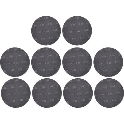 Lot de 10 Disques abrasifs maille 17 pouces grain 80 étanches pour sols marbre plâtre fixation velcro (1/5)