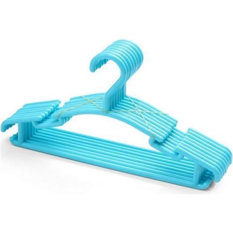 Cintres pour bébé - Lot de 50 - Plastique - Bleu - 27 x 15 cm (1/3)
