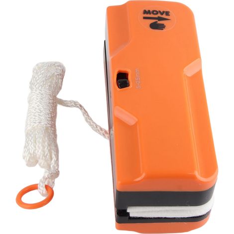 Nettoyeur de Vitre Magnétique Réglable, Double Face pour Fenêtres - Outil de Nettoyage Maison/Bureau (Orange)