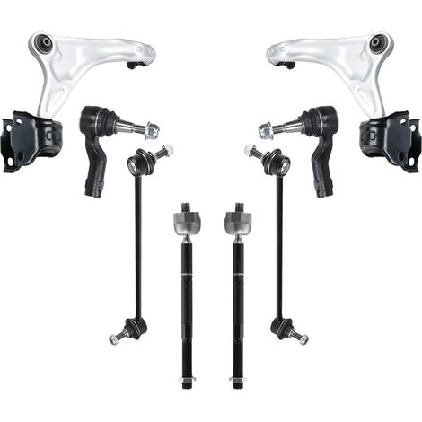 KIT BRACCIO OSCILLANTE 8 PEZZI COMPATIBILE CON LAND ROVER RANGE ROVER EVOQUE (L538) 2.0 / Kit Sospensione Completo OE/OEM / Bracci Oscillanti + Testine Sterzo / Sostituzione Diretta OEM