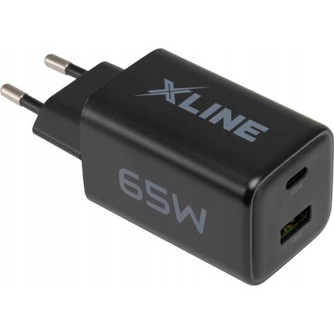 XLINE WCG652K 65W GAN Schwarzes Wandladegerät 1 Stück. (1/5)