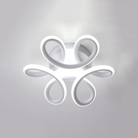 led Ceiling Light, 22w Ceiling Light Fixture, Modern Curved Design Chandelier Lamp For Corridor Balcony Living Room Kitchen Bathroom Bedroom, Cool (1/5)