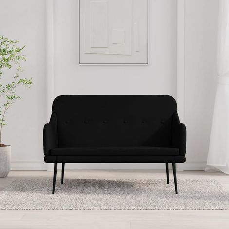 Sitzbank Schwarz 110x76x80 cm Stoff