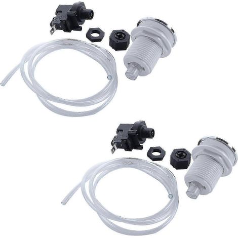Interrupteur marche/arrêt à bouton-poussoir pour système de jets de spa de baignoire balnéo - Pack double 16A (1/5)