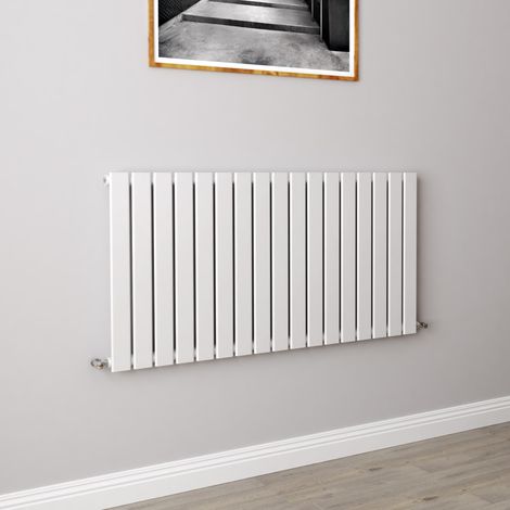AICA Flat Panel Radiator Designer Central Heating Horizontal 600x1156mm Single White
