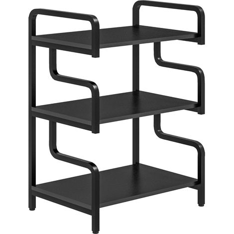 Meuble 3 étagères BACHI noir (1/5)