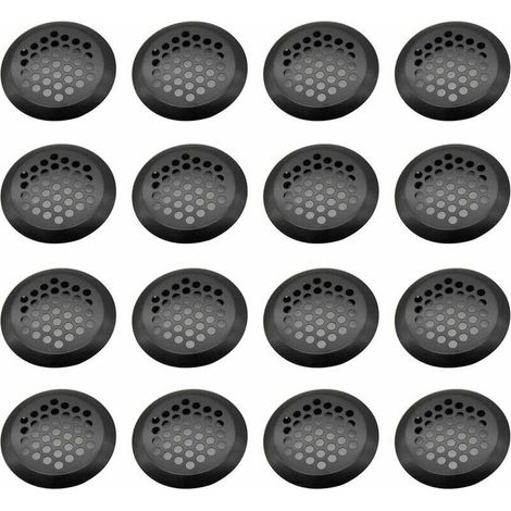 Grille Ventilation Inox Ronde, 16 Pièces Maille Trou D'aération, Acier Inoxydable Grille D'aération Trou, Grille D'évacuation Ventilation, pour Armoire Cuisine, Meubles, Armoire à Chaussures(3 (1/5)