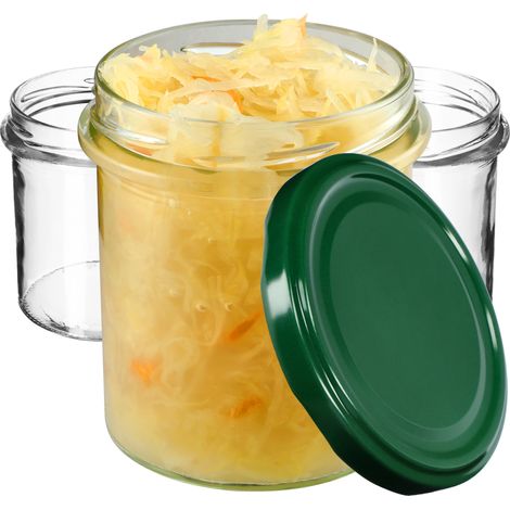 KADAX Marmeladengläser 350ml, fi82 mm, Einmachgläser mit Schraubdeckel, Honiggläser, Einweckgläser, (1/5)
