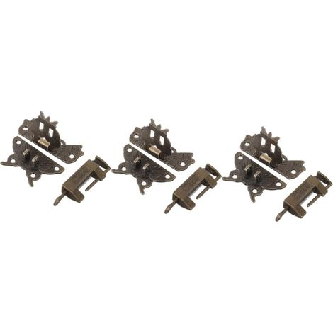 Lot de 3 boîtes rétro verrouillables vintage (1/4)