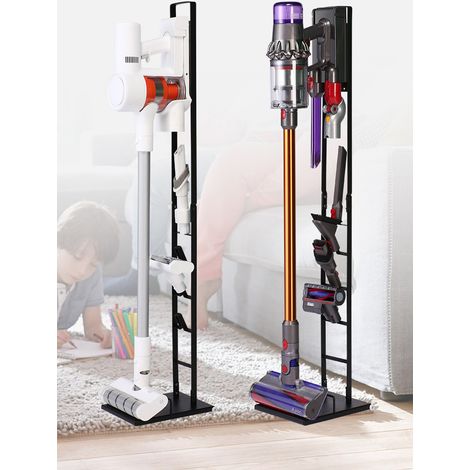 Support pour Aspirateurs Sans Fil Rangement en Métal Sans fil, Support Accessoire Dyson V15 V12 V11 V10 V8 V7 V6, Noir (1/5)