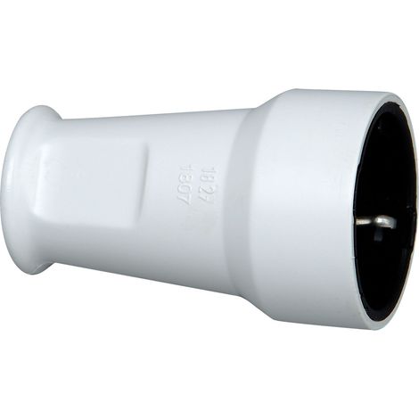 KOPP Raccord de prise avec terre 182704006, petit, protection contre les plis, gris