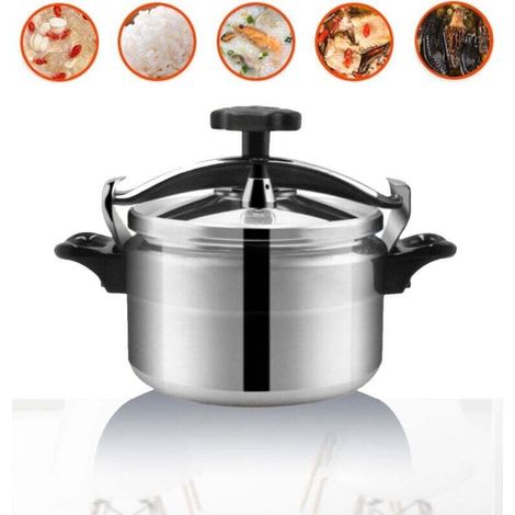 Autocuiseur vapeur en acier inoxydable, Appareil de cuisson à pression, Cocotte-minute, Convient à tous types de feux, Acier inoxydable, Plastique, 4L