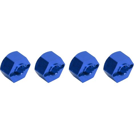 Adaptateurs de roue hexagonaux 12mm en aluminium pour modèles RC, avec clé Allen, pièces de performance bleu marine (1/5)