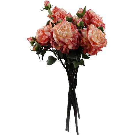 6 x 60cm Peony Artificial Flower Pink