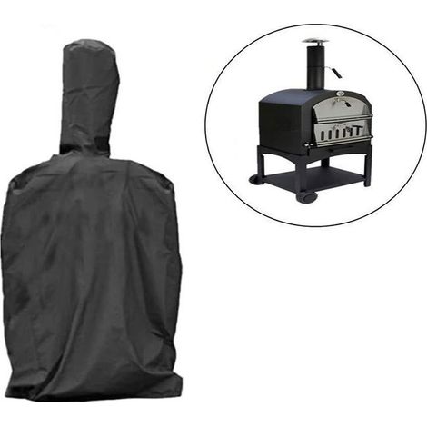 Black Oxford 45×65×165Cm Outdoor Pizza Oven Cover, Garden Oven Protective Cover with Drawstring, Waterproof, Dustproof (1/5)