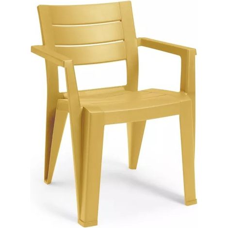 Keter Julie gelbe Gartenstuhl 61,5x58,5x79